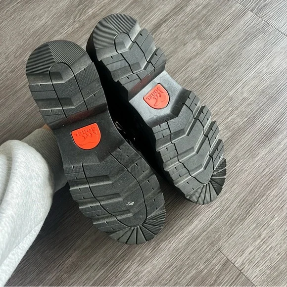 SOREL Revel Ave Loafer Shoe in Black Leather Lug Sole Women's Size 7.5 - Picture 7 of 10